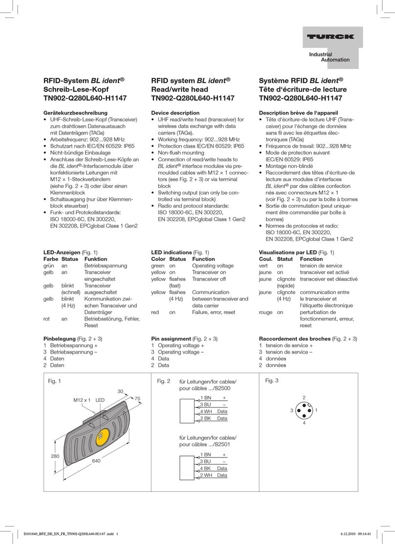 turck BL ident TN902-Q280L640-H1147 quick start guide