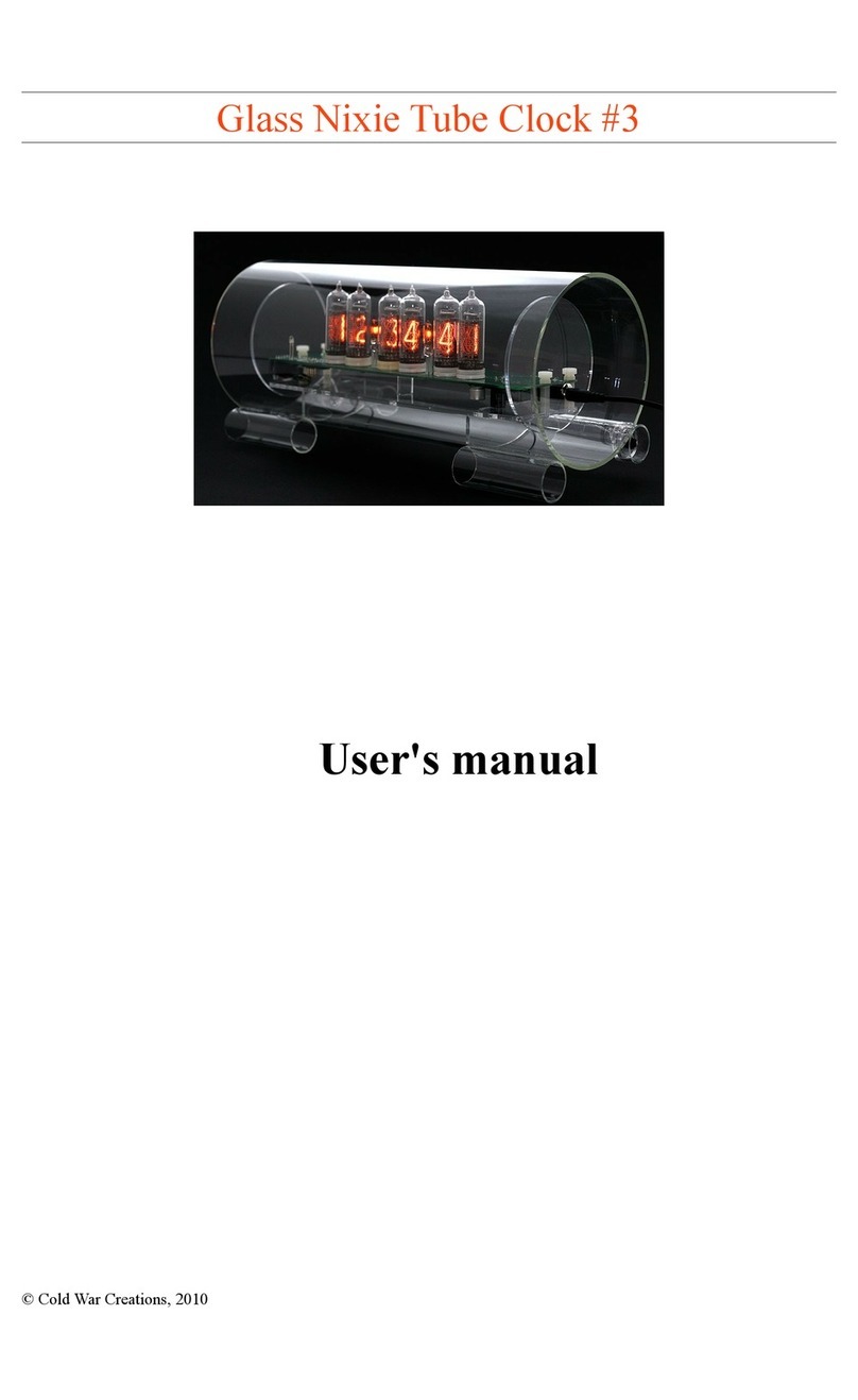 Nixie Glass Tube Clock 3 user manual