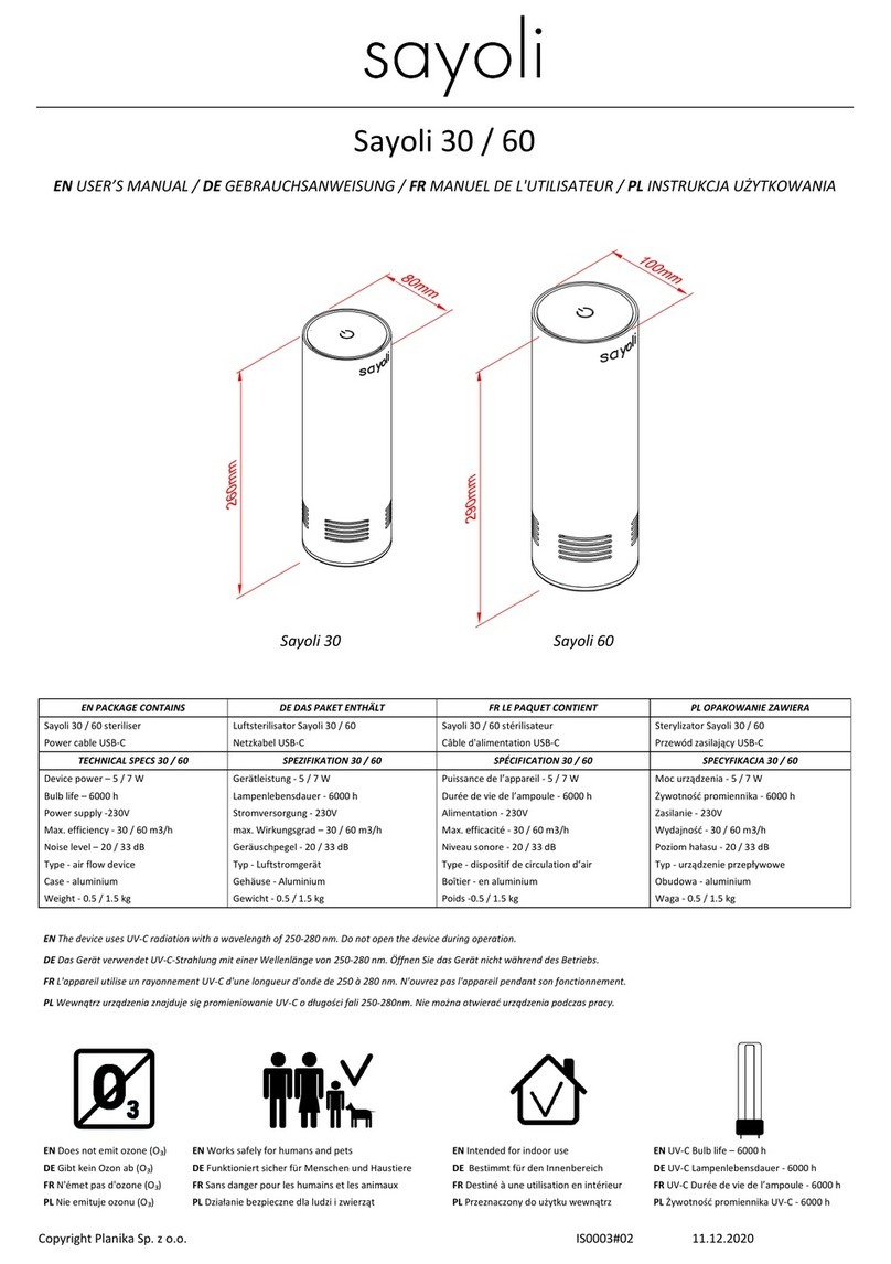 Sayoli 30 user manual