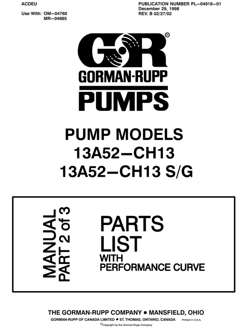 GORMAN-RUPP PUMPS 13A52-CH13 User manual