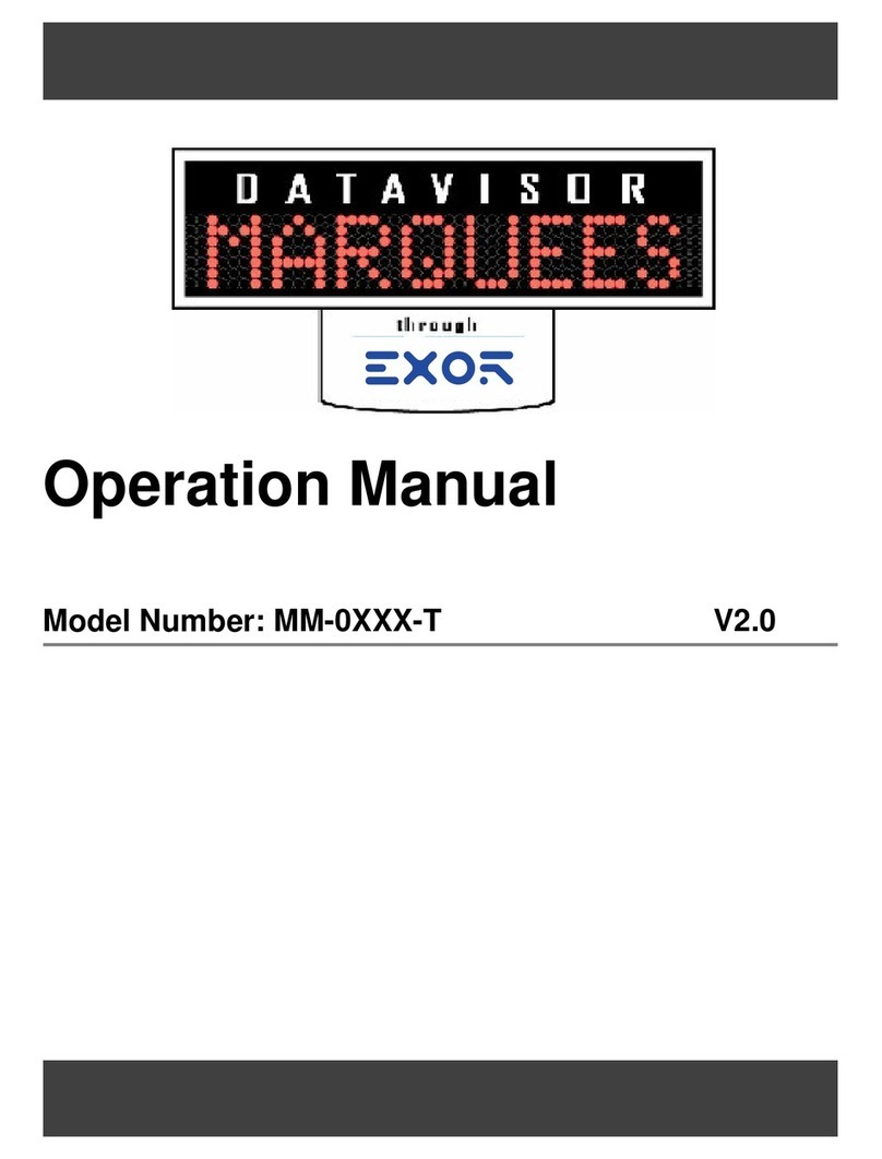 Exor Marquee MM-0XXX-T Operation manual