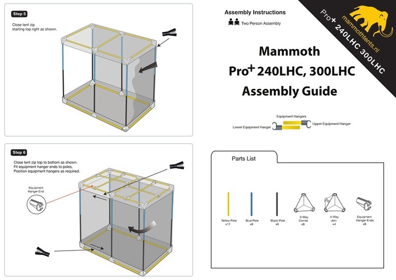 Mammoth Tents Pro+ 240LHC Assembly guide