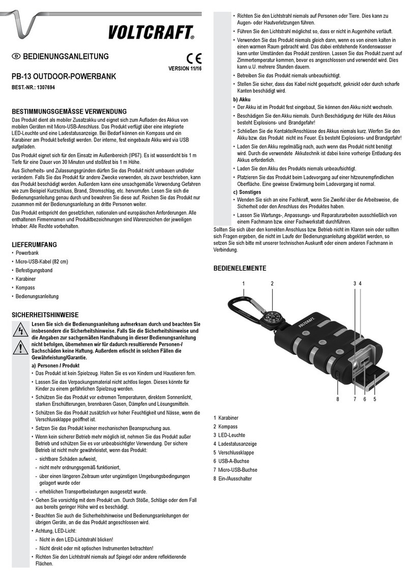 VOLTCRAFT PB-13 User manual