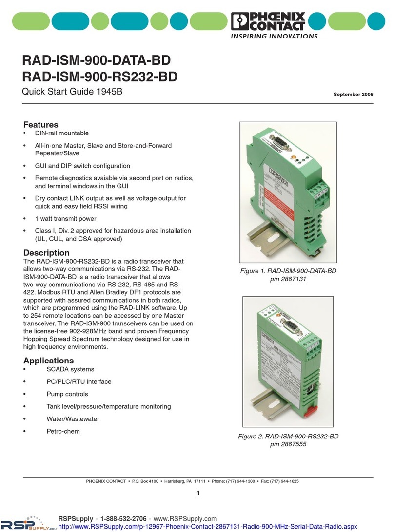 Phoenix Contact RAD-ISM-900-DATA-BD User manual