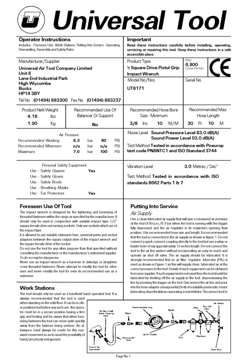Universal Tool UT8171 Specifications