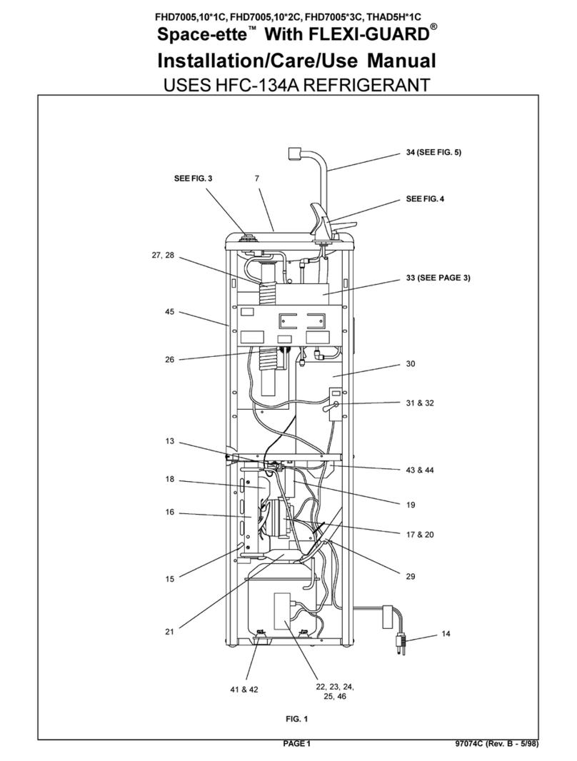 Drinking Fountain Doctor Space-ette FHD7005 10 1C Installation use and care manual