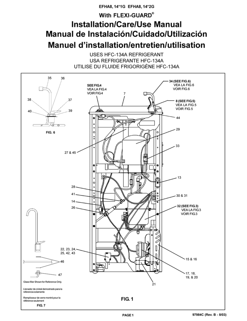 Drinking Fountain Doctor EFHA8 1G Installation use and care manual