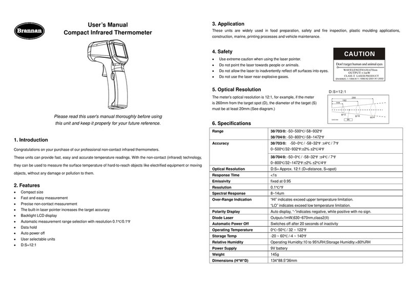 Brannan 11 405 3 user manual