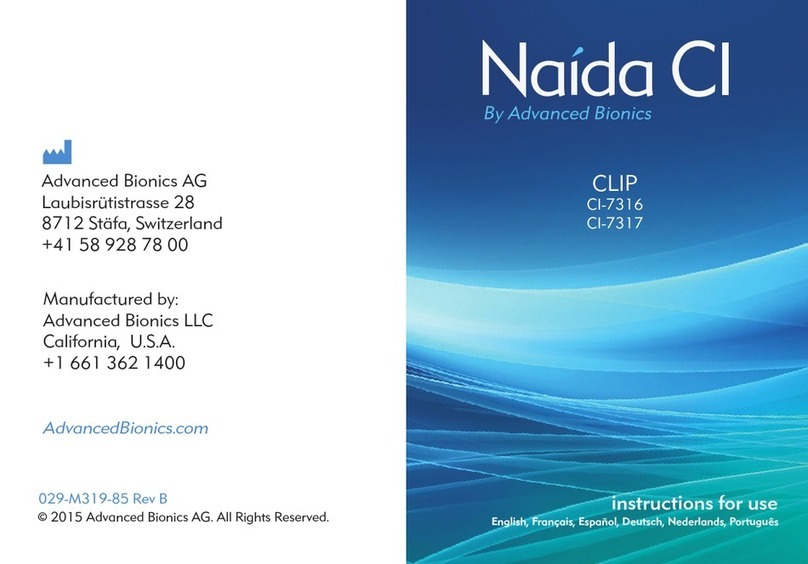 Advanced Bionics Naida CI CLIP Instructions for use