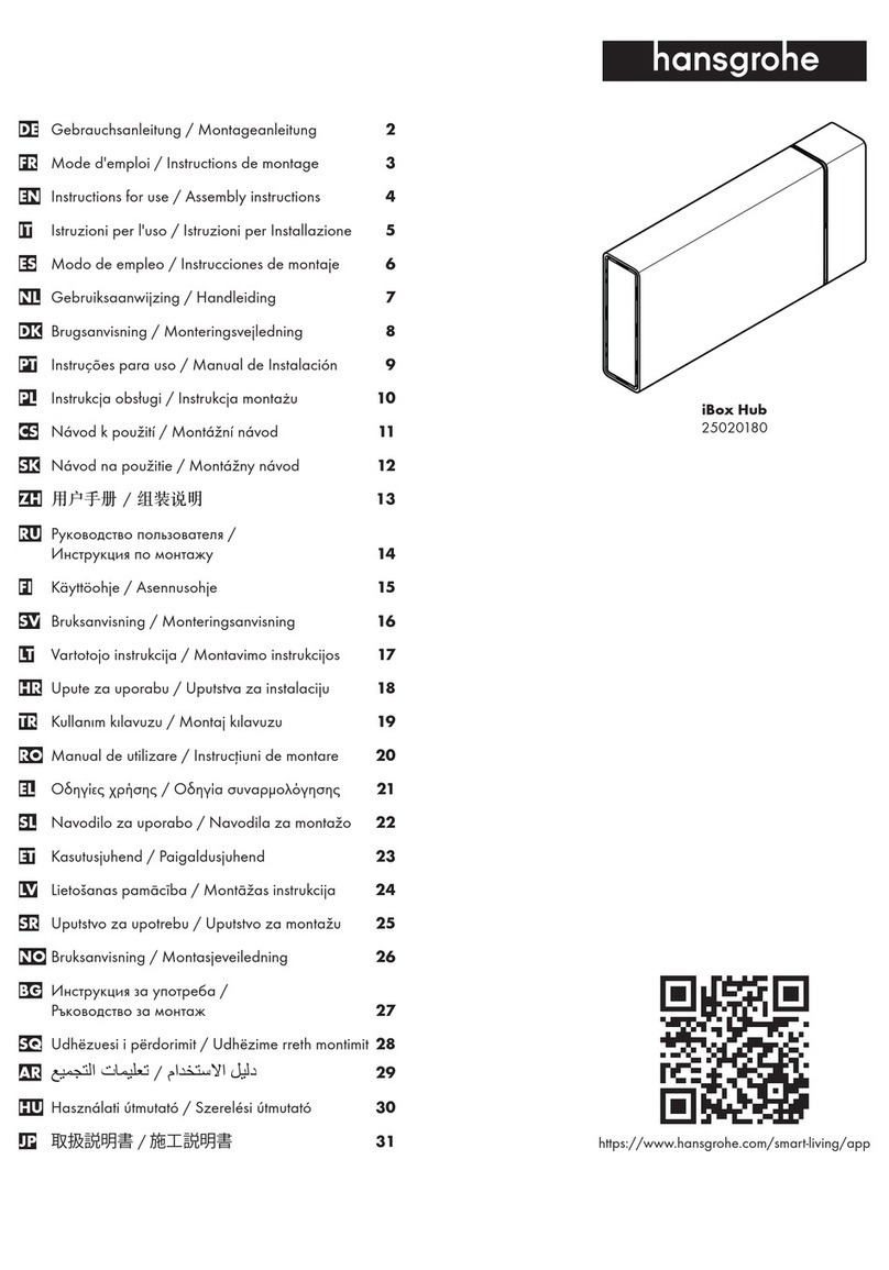 Hans Grohe iBox Hub 25020180 Assembly Instruction and instructions for use