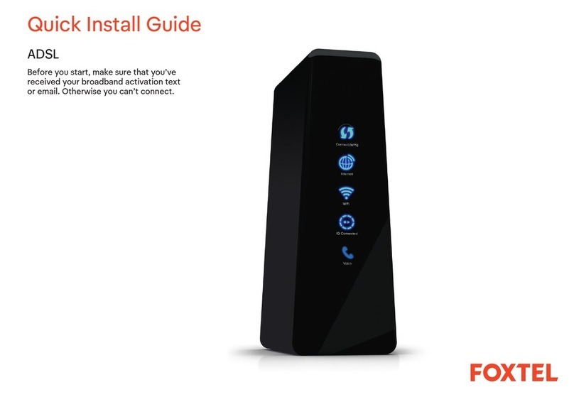 Foxtel ADSL Quick install guide