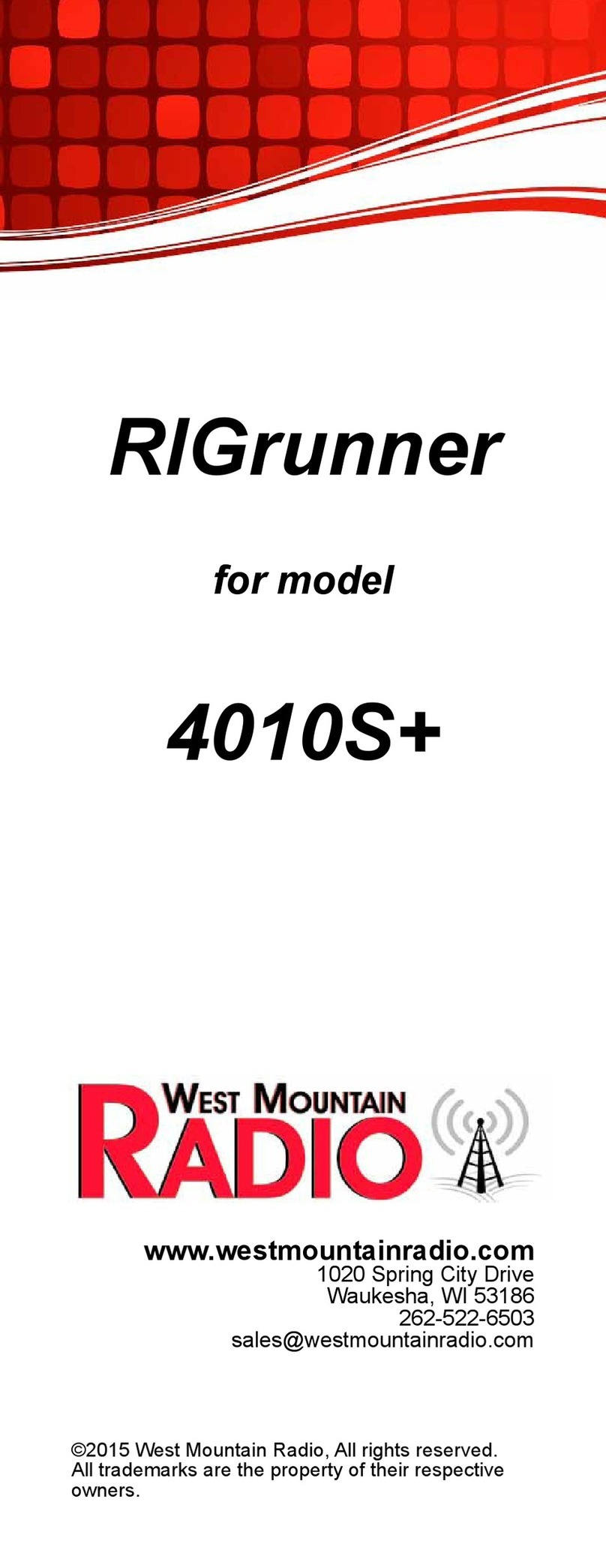 West Mountain Radio RIGrunner 4010S+ manual