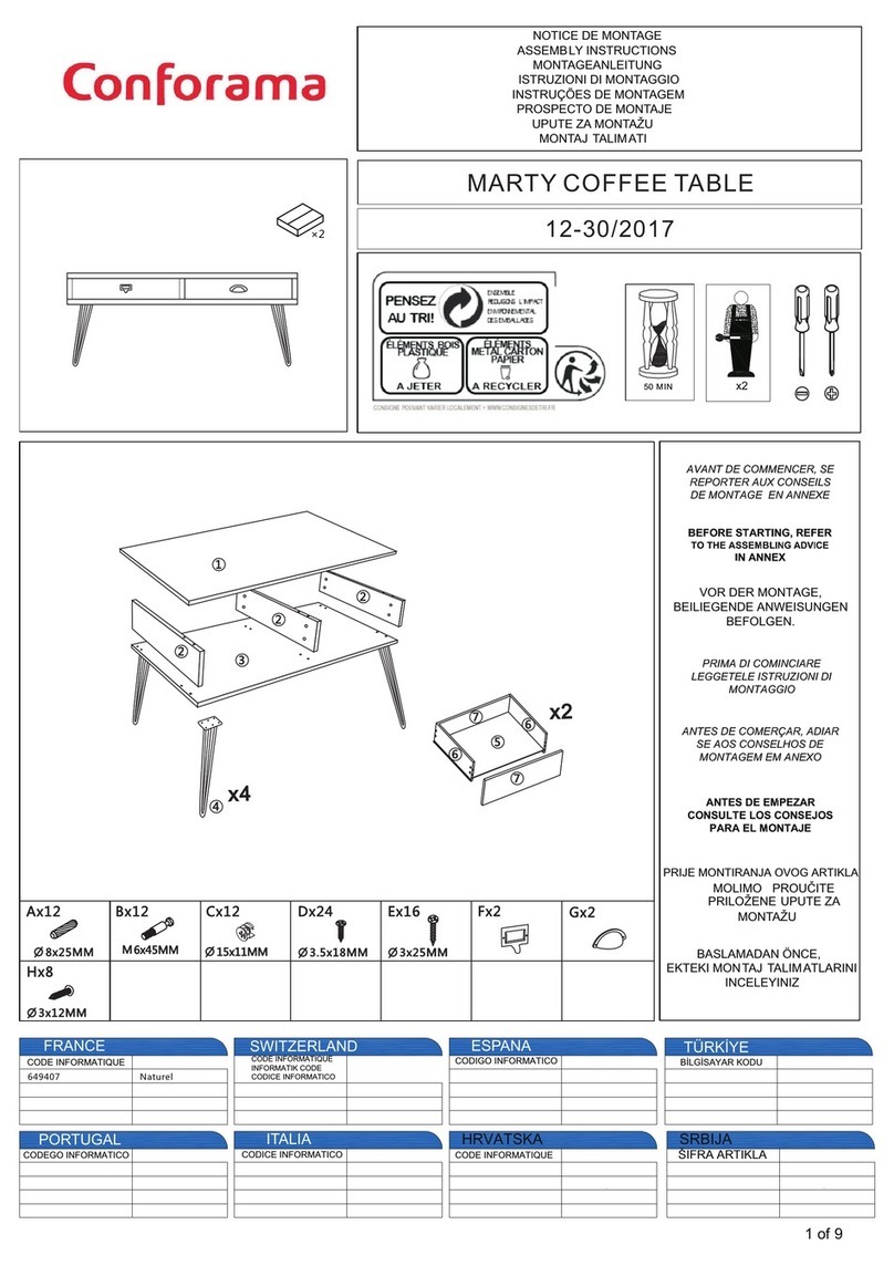 CONFORAMA MARTY User manual