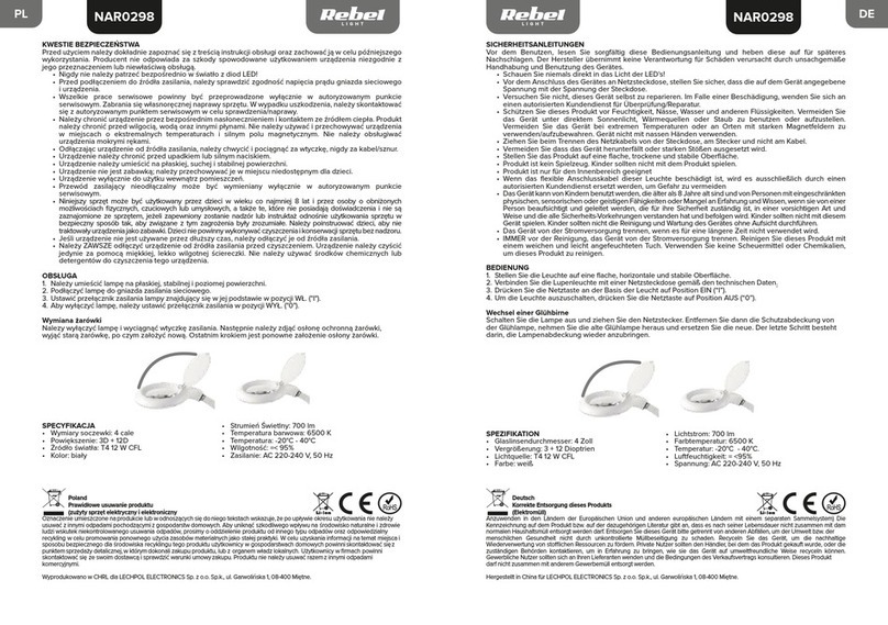 Rebel NAR0298 quick guide