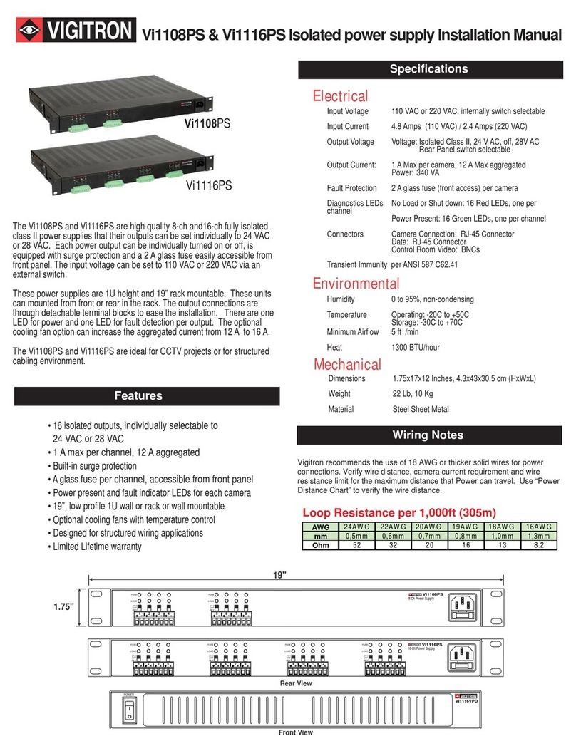 Vigitron Vi1108PS installation manual