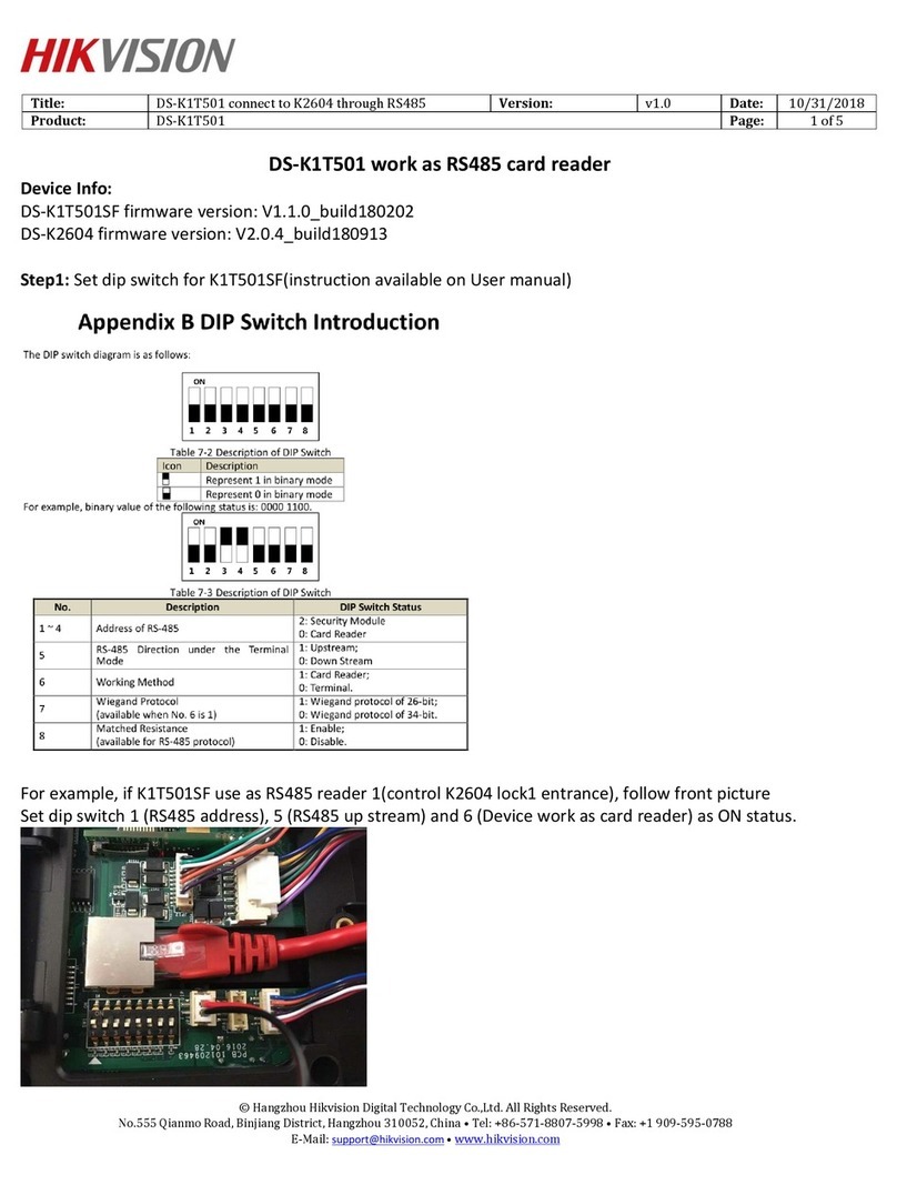 HIK VISION DS-K1T501 User manual