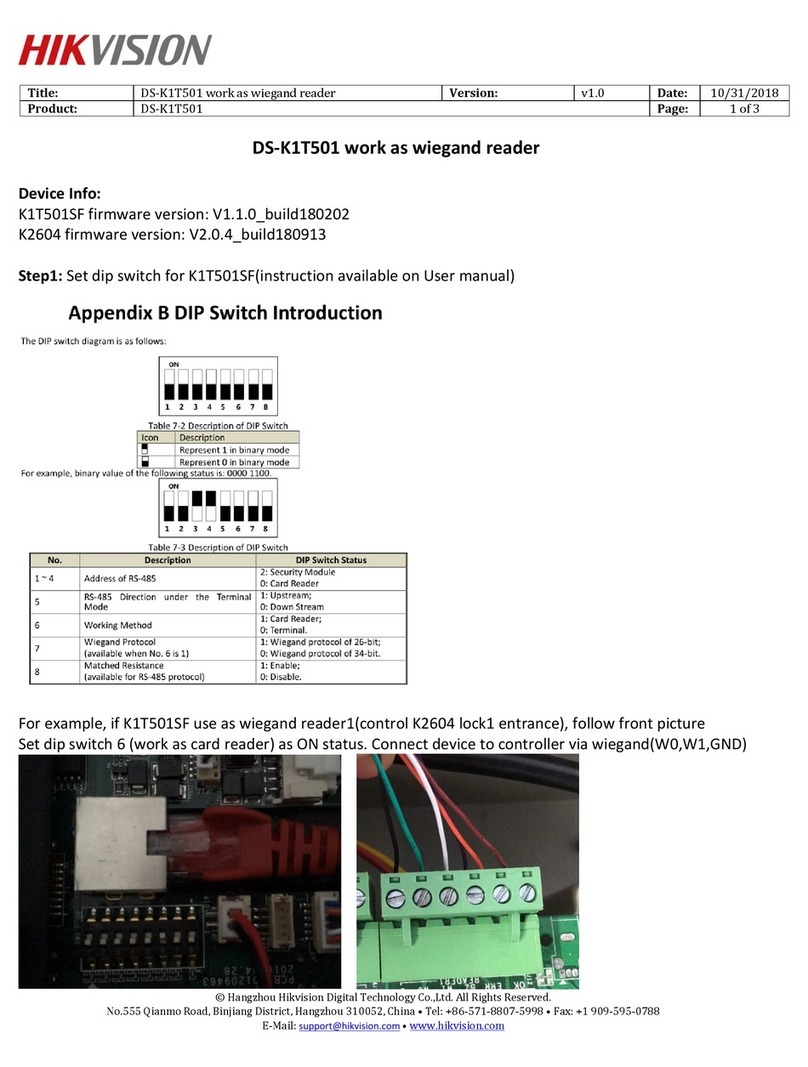 HIK VISION DS-K1T501 manual