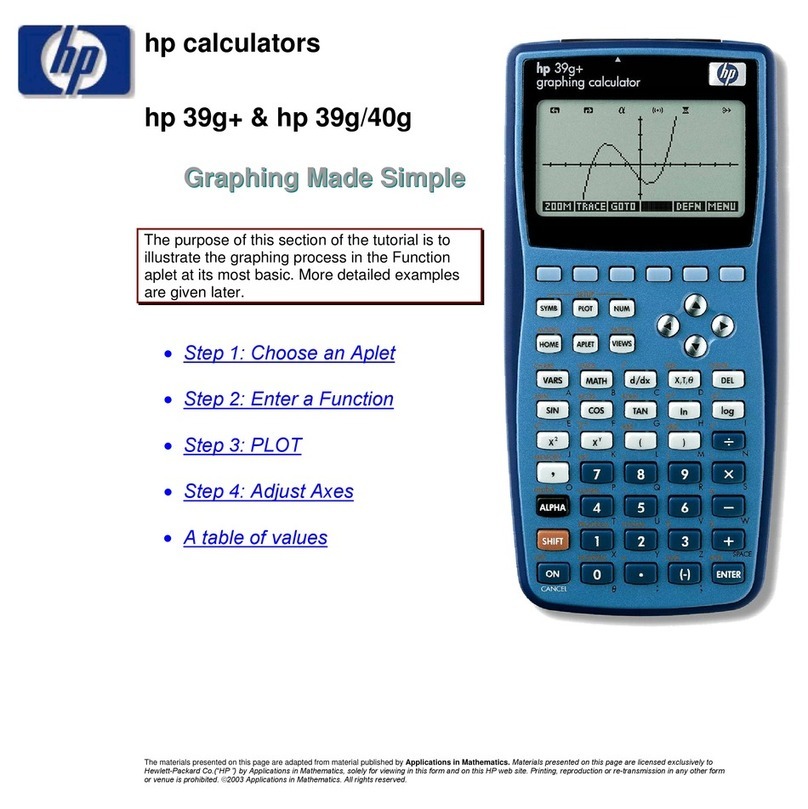 HP 39g+ User manual