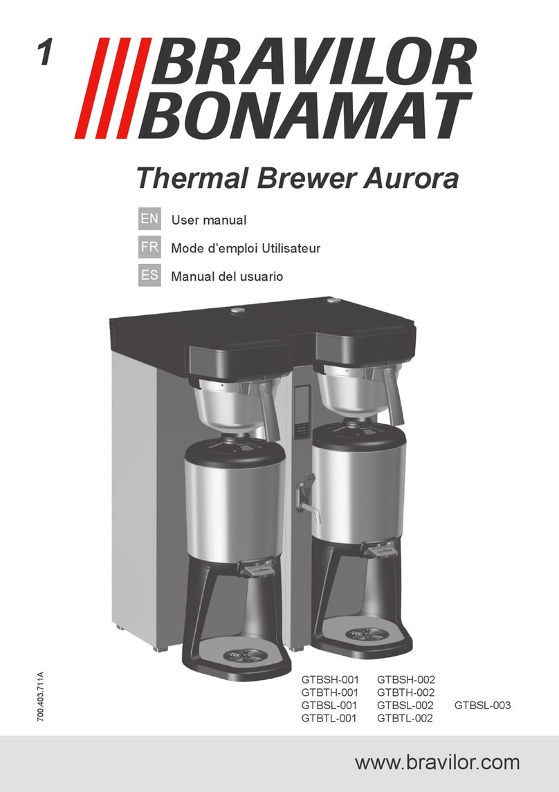 BRAVILOR BONAMAT Aurora GTBSH-001 User manual