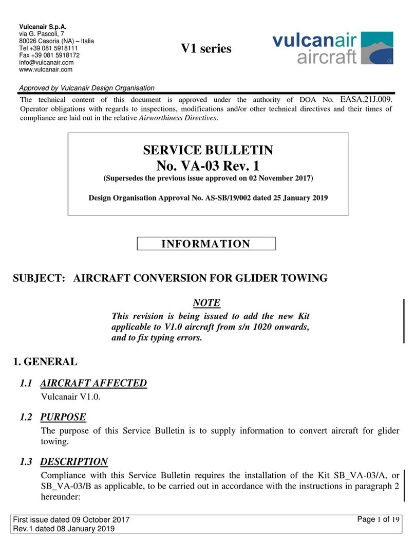 Vulcanair V1 series Service bulletin
