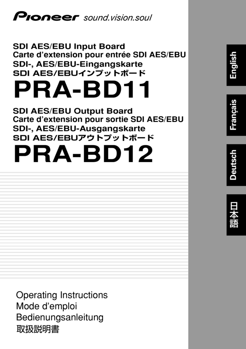 Pioneer PRA-BD11 User manual