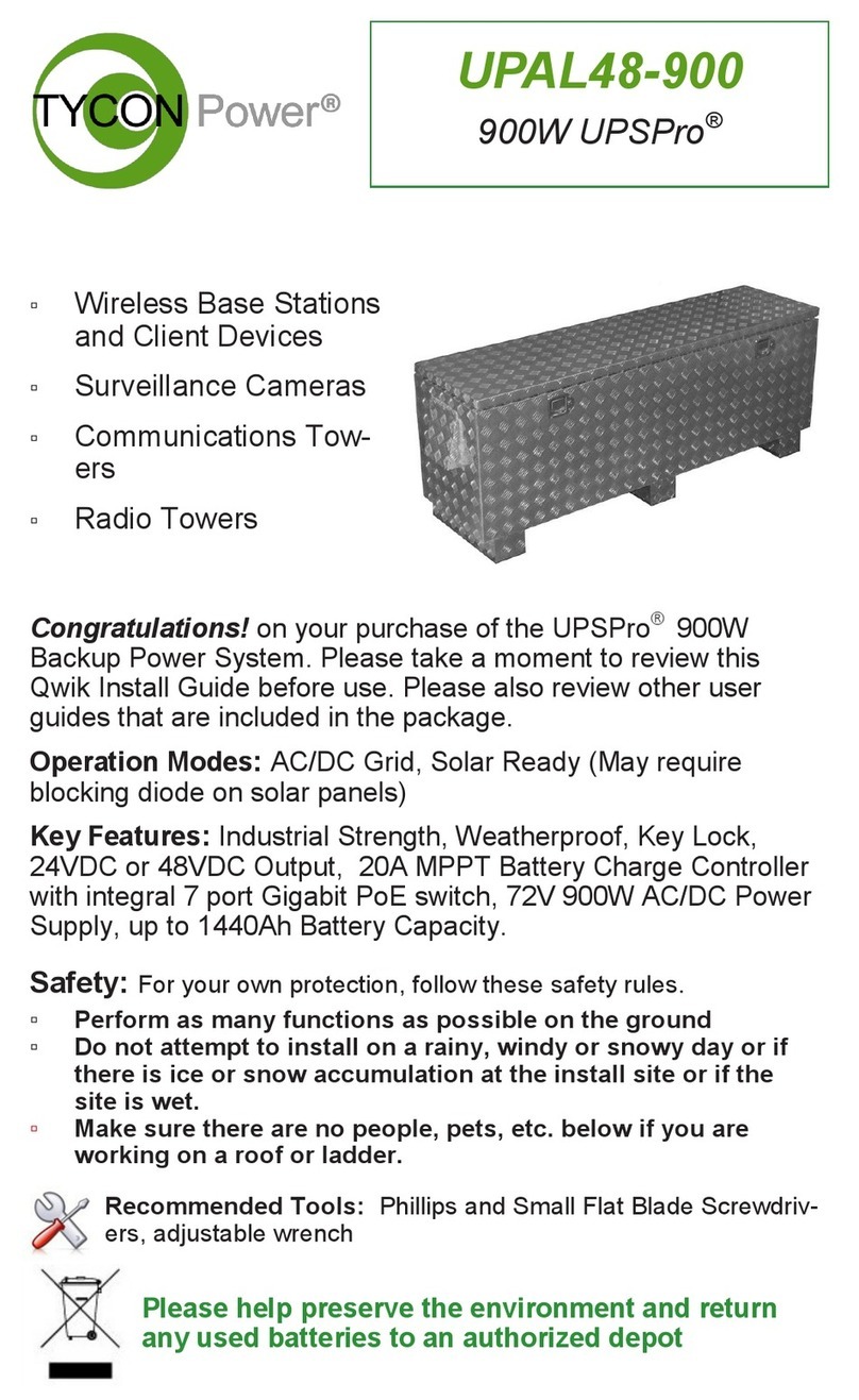 Tycon Power Systems UPSPro UPAL48-900 User manual