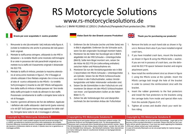 RS Motorcycle Solutions SP7866 manual