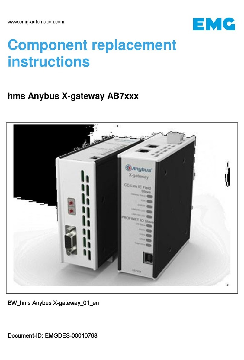 HMS Anybus X-gateway AB7 Series Component replacement instructions