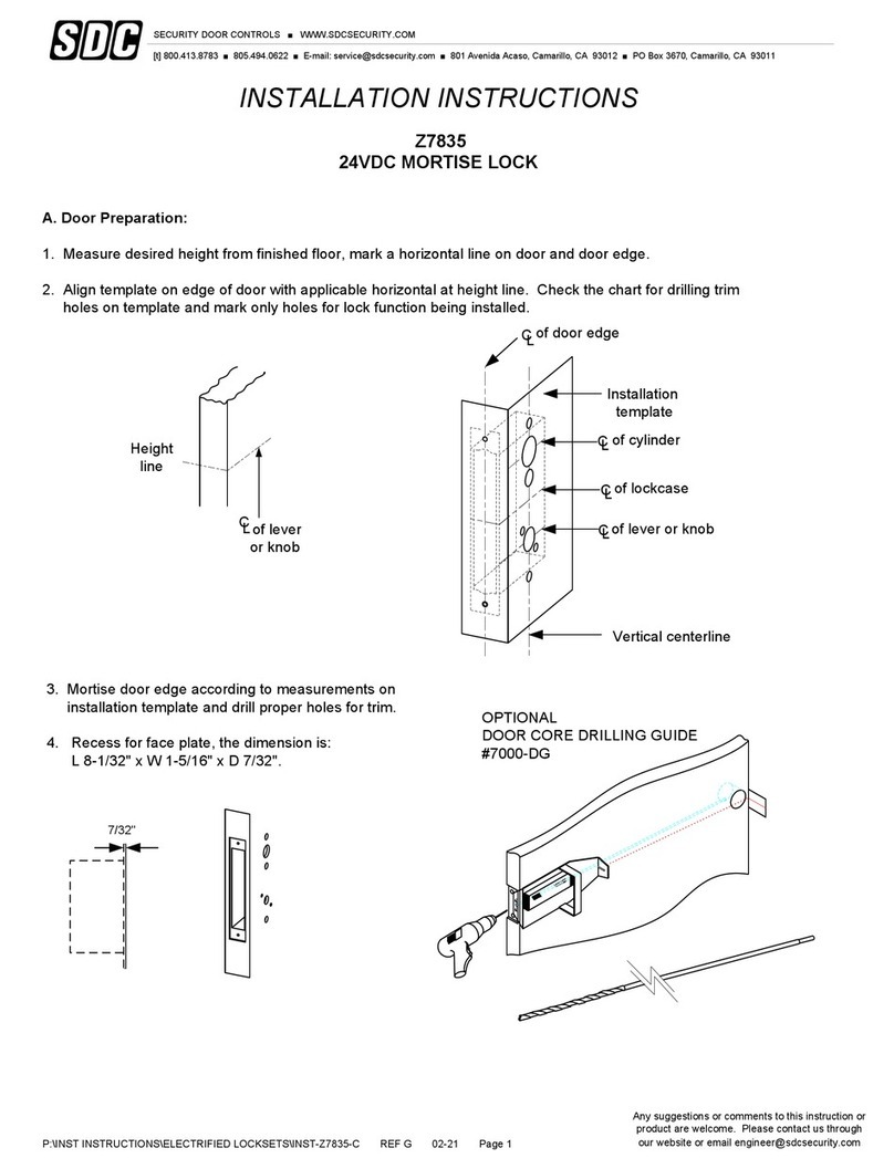 SDC Z7835 installation instructions