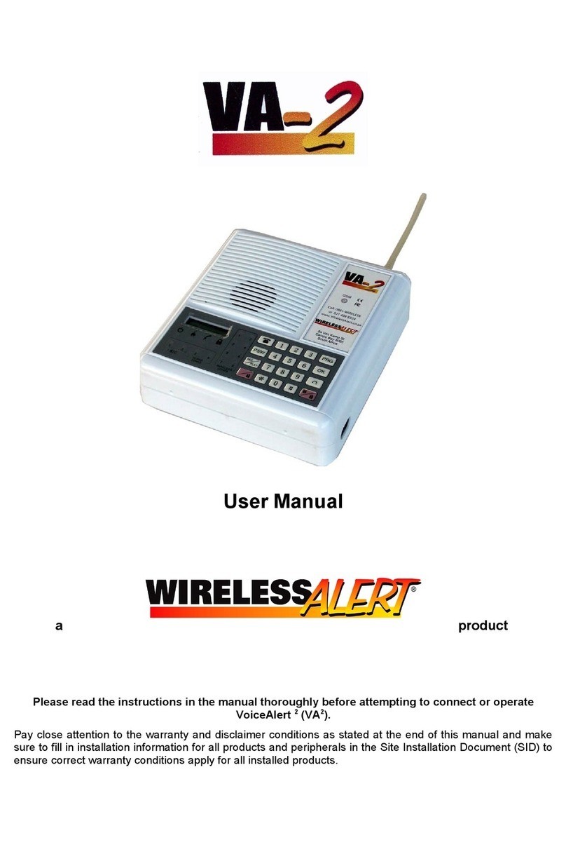 WirelessAlert VA-2 user manual