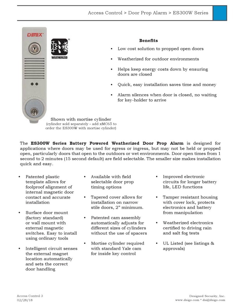 Detex ES300W Series instructions