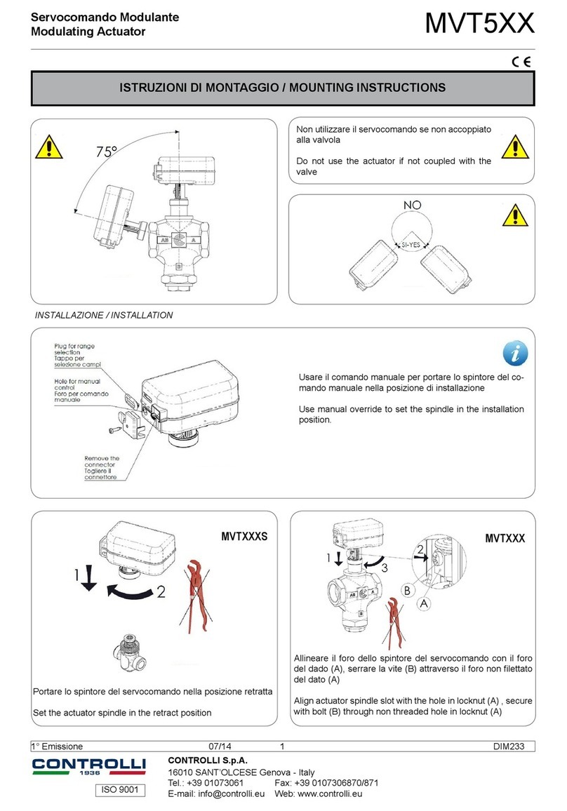 Controlli MVT5 Series Mounting instructions
