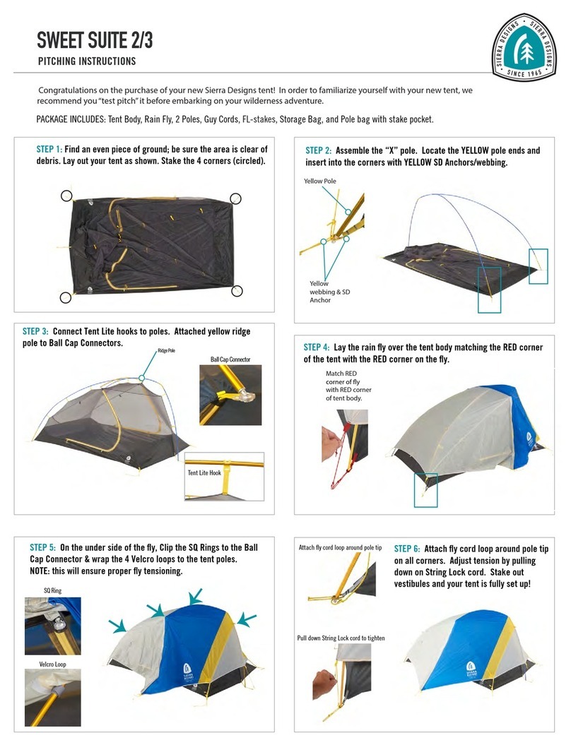 Sierra Designs Sweet Suite 2/3 quick start guide