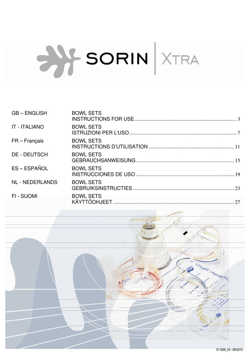 sorin Xtra Bowl Set X/55 User manual