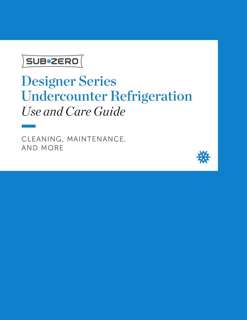 Sub-Zero Designer Series User manual Sub-Zero Designer Series User manual