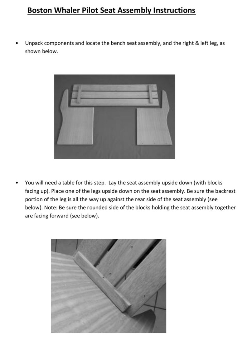 Boston Whaler Pilot Seat Assembly instructions