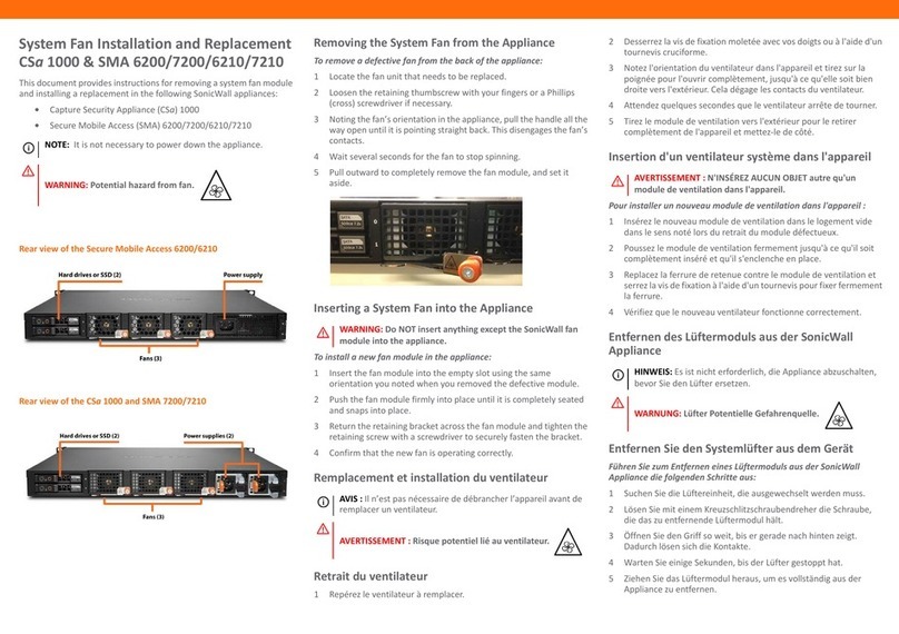 SonicWALL CSa 1000 & SMA 6200 installation guide