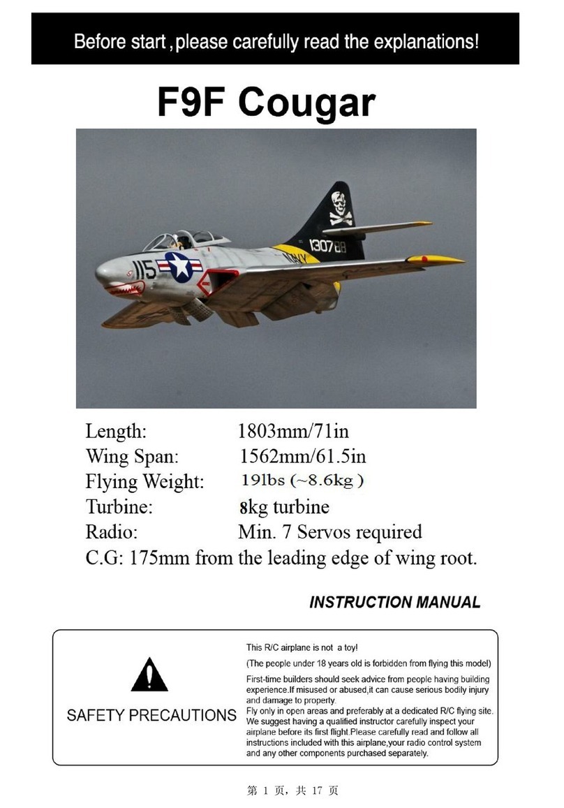 Top RC Model F9F Cougar User manual