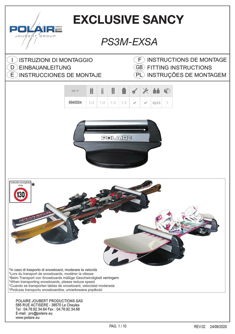 Polaire EXCLUSIVE SANCY Fitting instructions