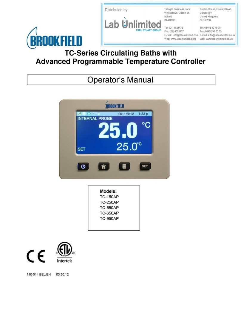 Brookfield TC Series Operator's manual