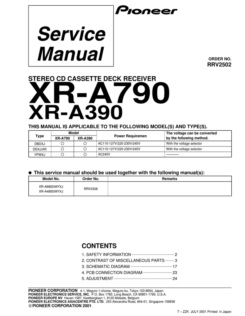 Pioneer XR-A790 Service manual