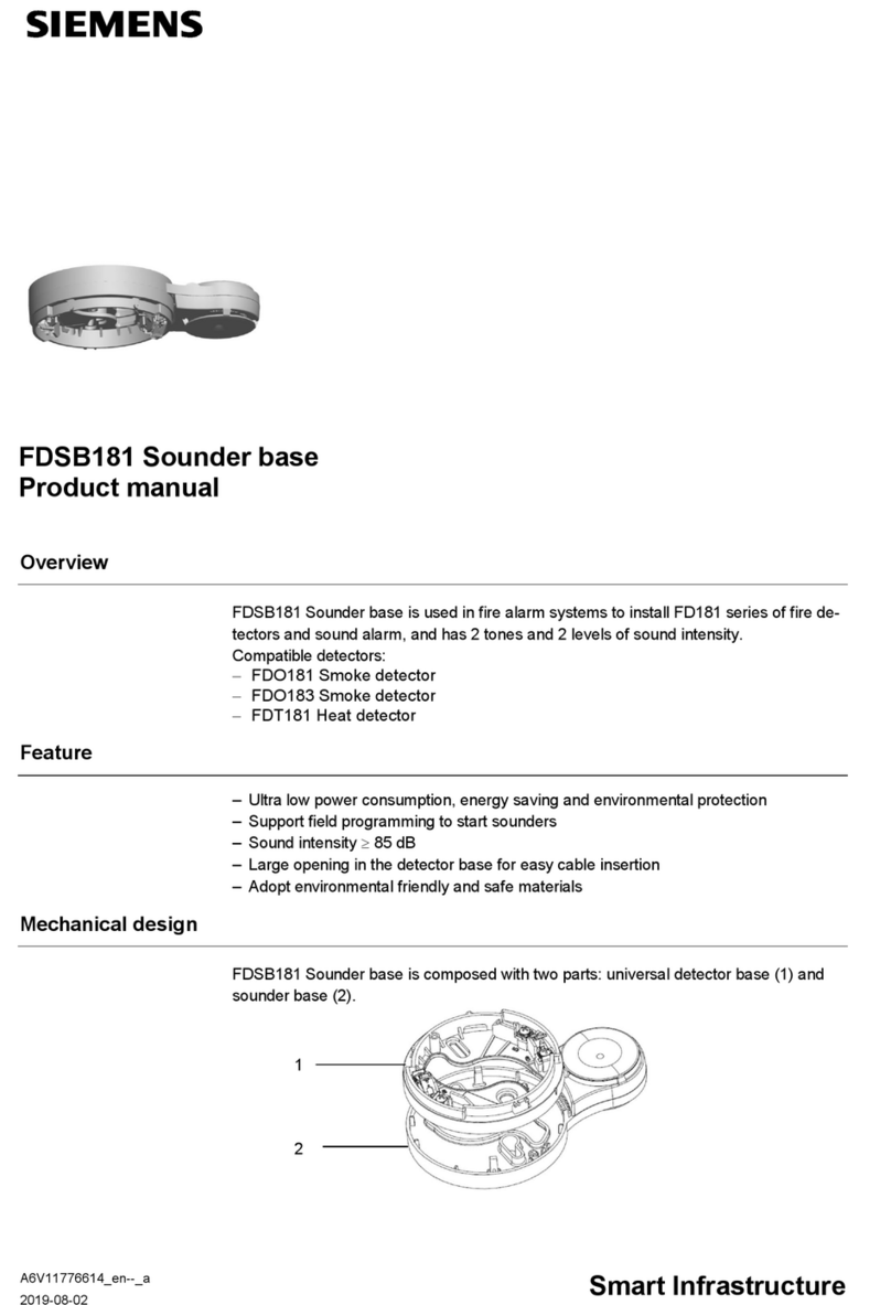 Siemens FDSB181 User manual