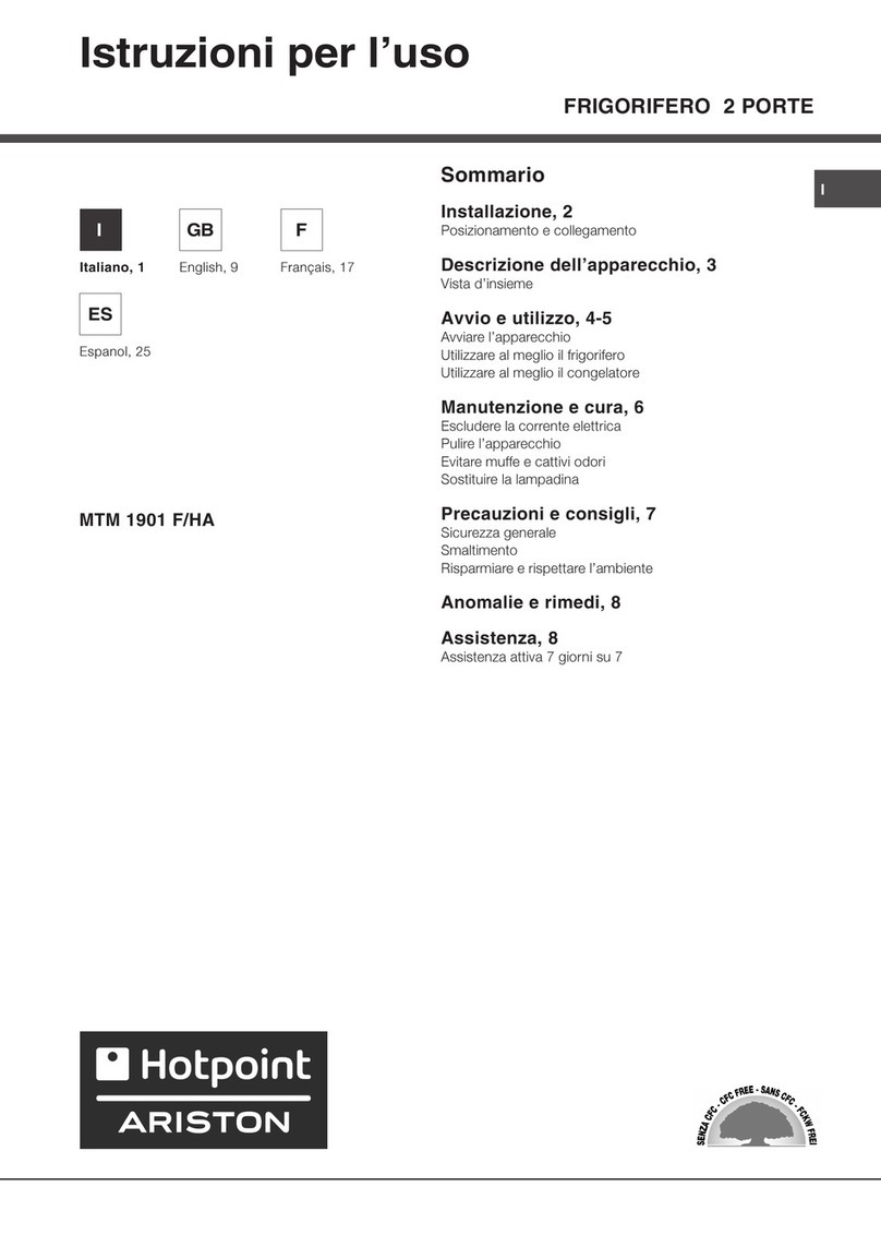 Hotpoint Ariston MTM 1901 F/HA operating instructions