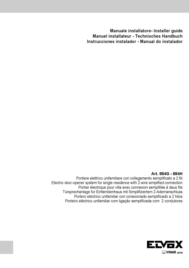 Vimar Elvox 884G Installer's guide