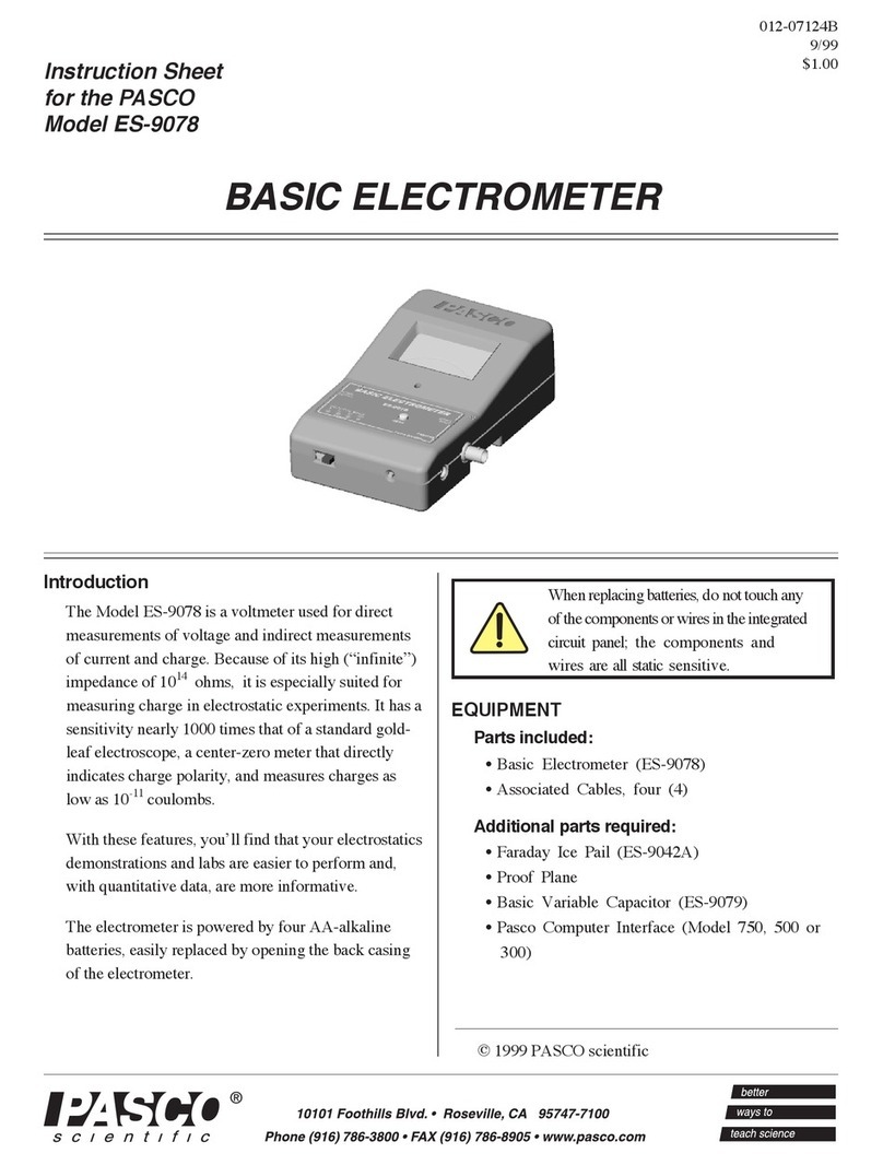 PASCO ES-9078 instruction sheet