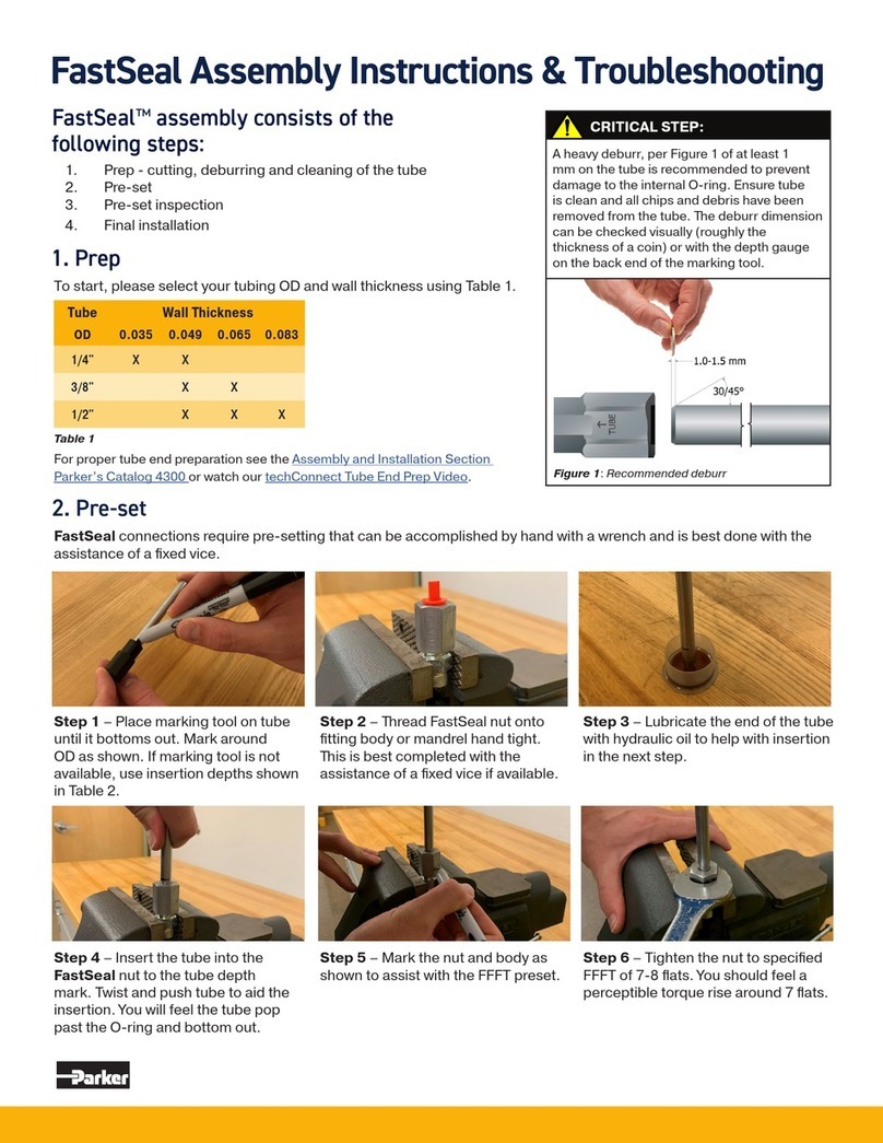 Parker FastSeal Assembly Instructions & Troubleshooting