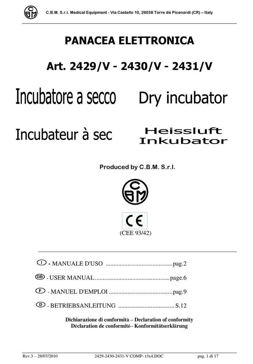 CBM PANACEA ELETTRONICA 2429/V user manual