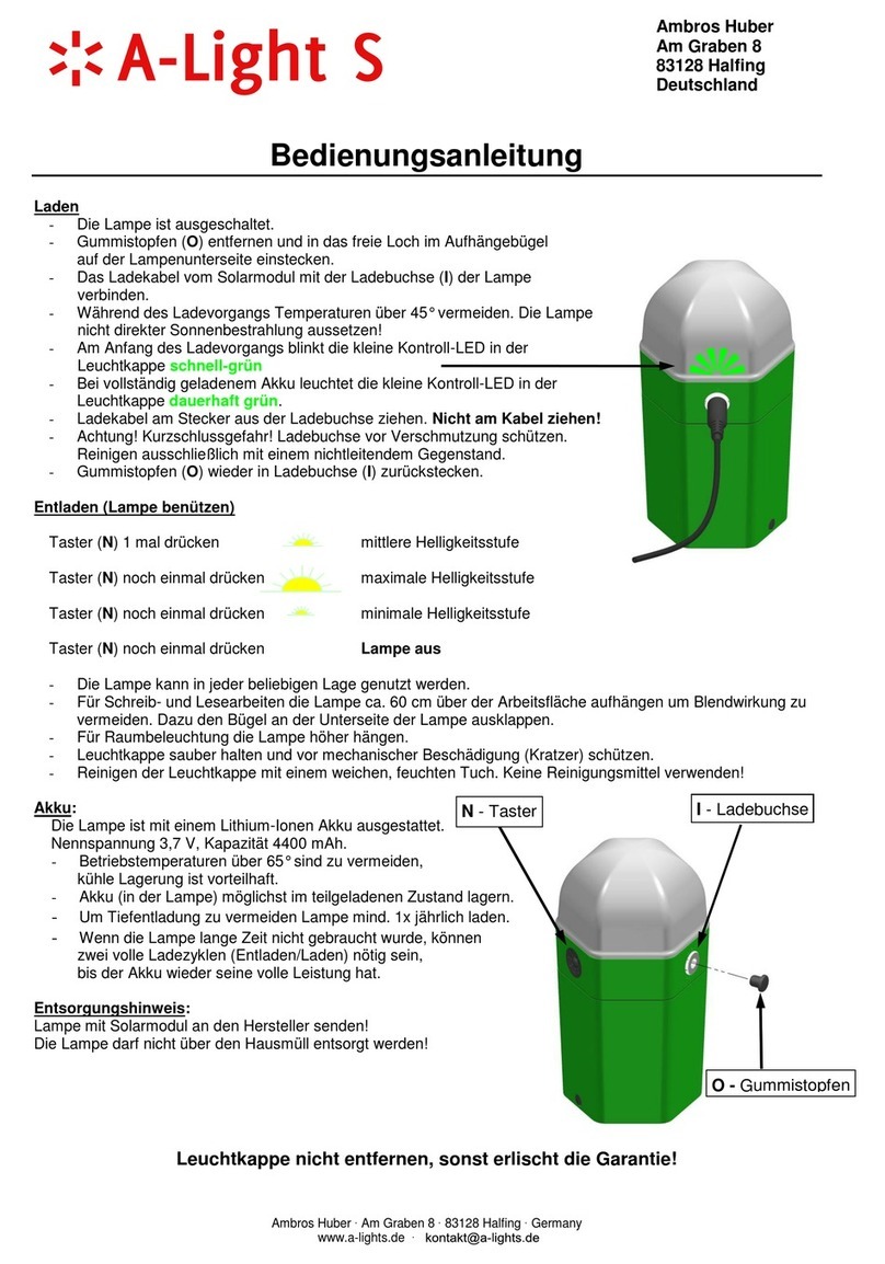 Ambros Huber A-Light S user manual