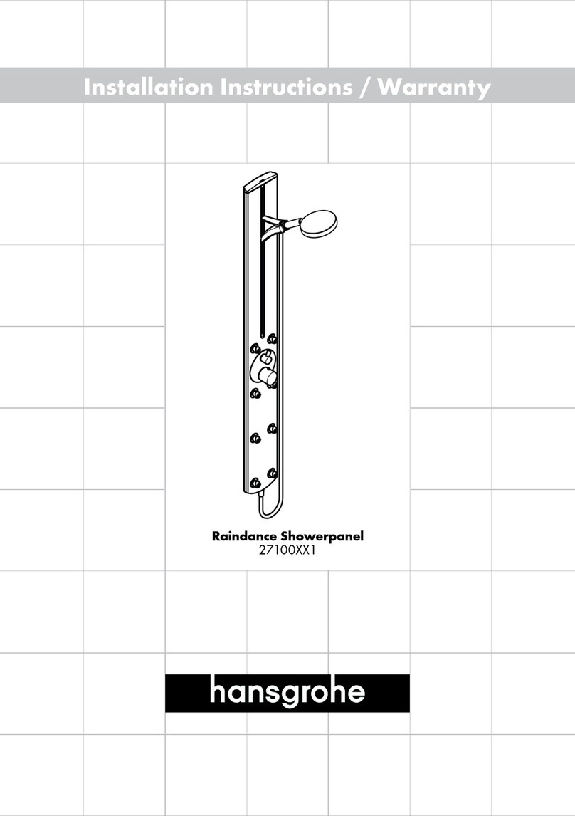 Hans Grohe Raindance Showerpane User manual Hans Grohe Raindance Showerpane User manual