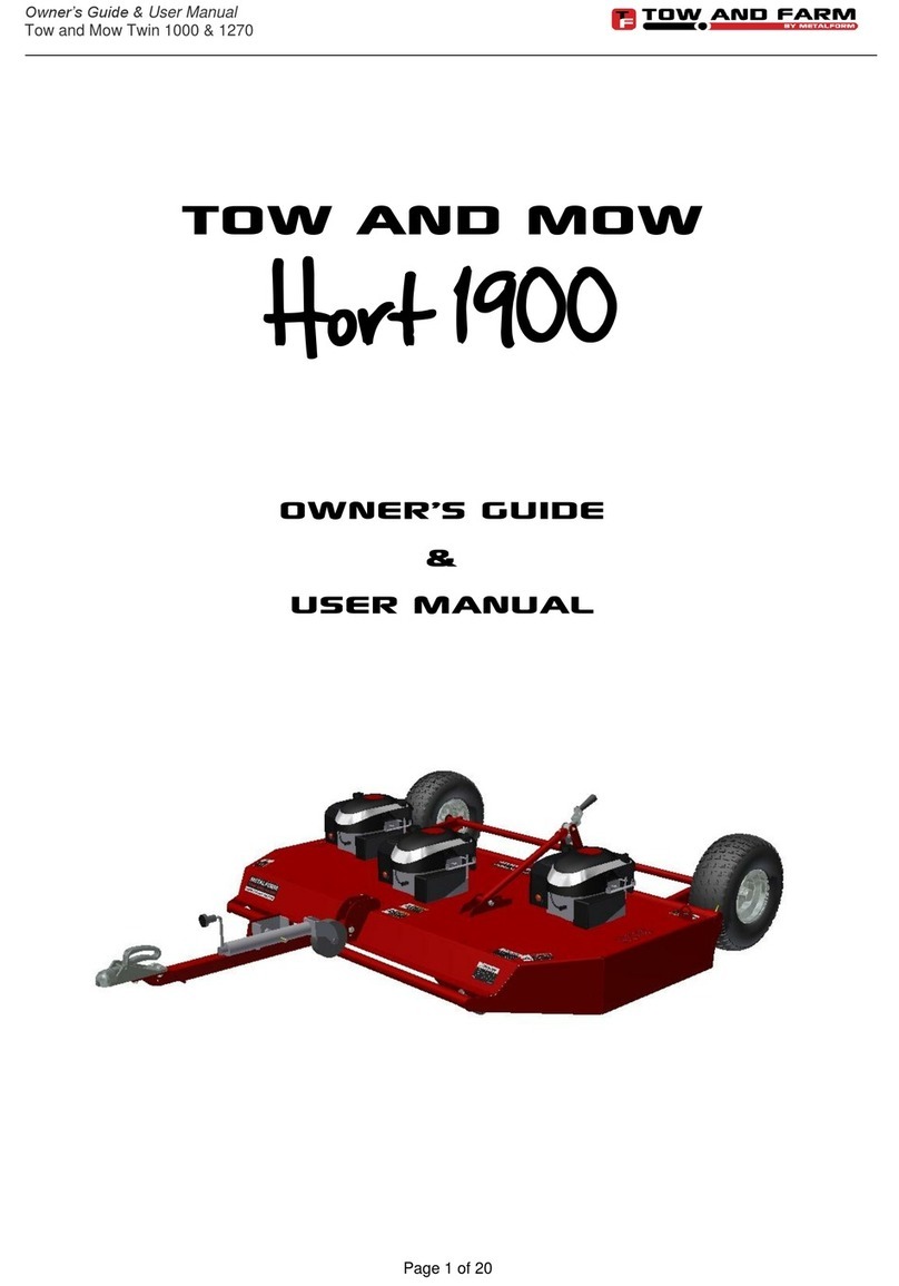 Metalform Tow and Farm Tow and Mow Hort 1900 owner's guide